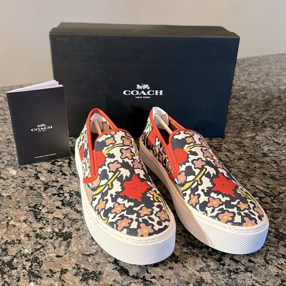 Coach Cameron canvas chalk coral Multi NIB 10M - Picture 1 of 9